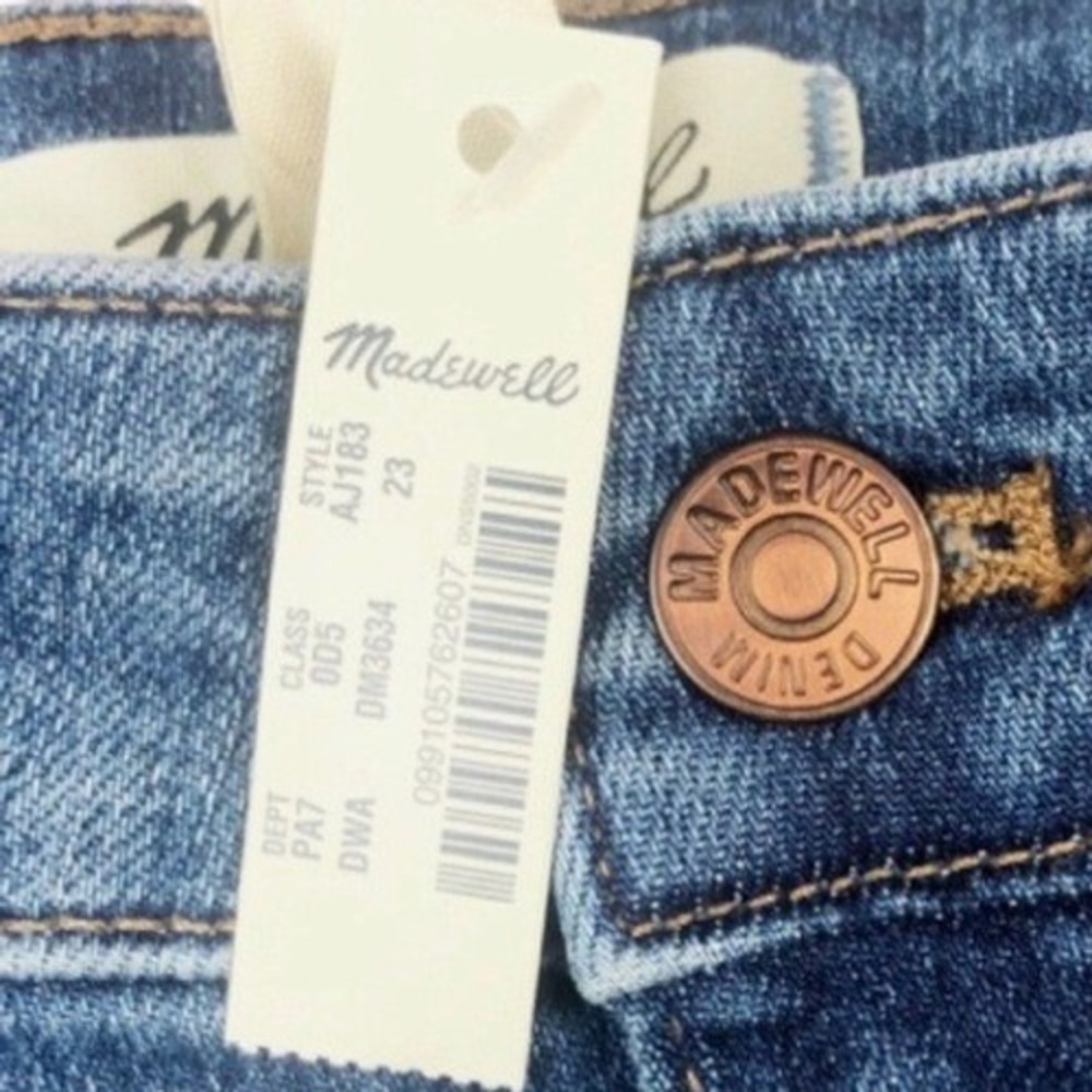 Madewell NWT Womens Curvy High-Rise Skinny Crop Jeans Medium Wash AJ183 Size 23‎ - Picture 5 of 8